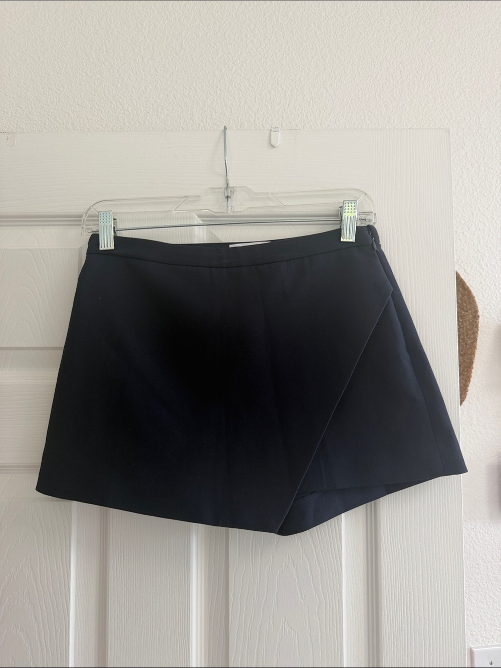 Aritzia Black Wrap-Style Skort